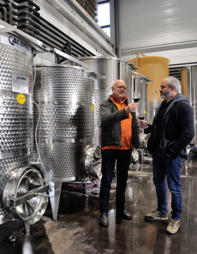 Processus de vinification à la cave Julien Pilon